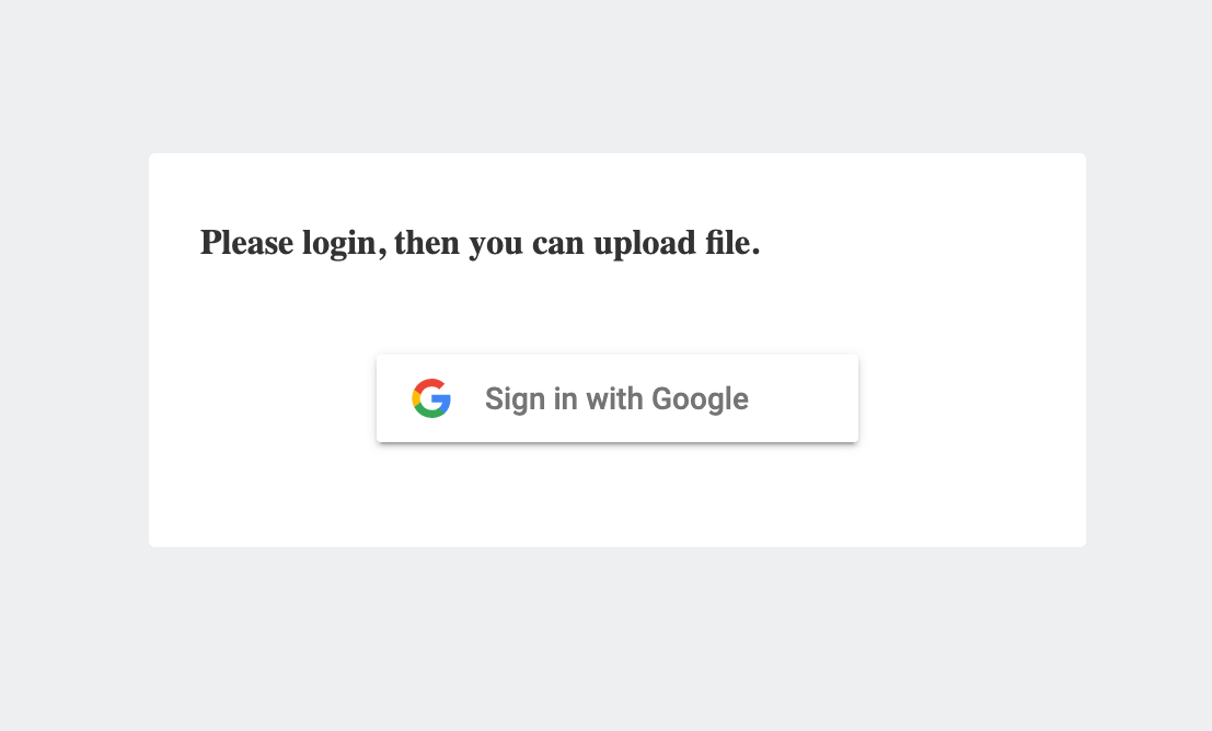 Google login button