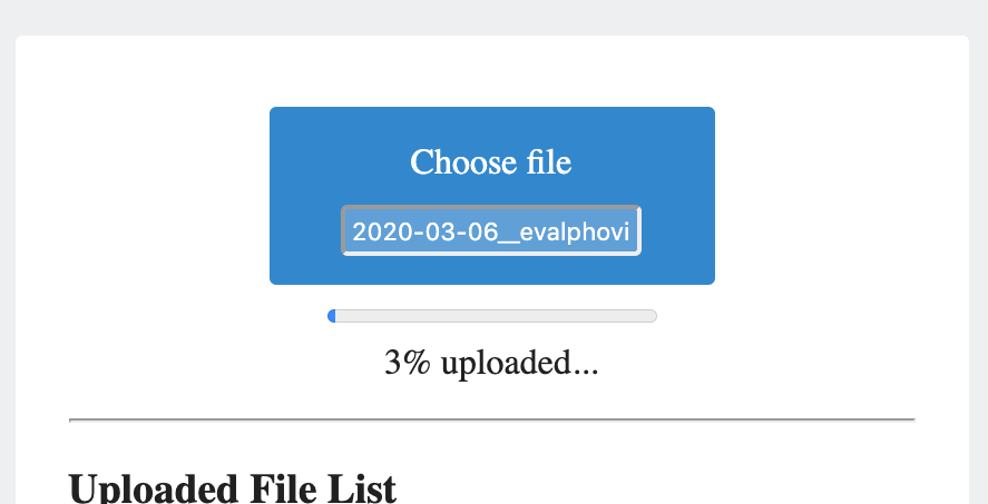 button in uploading